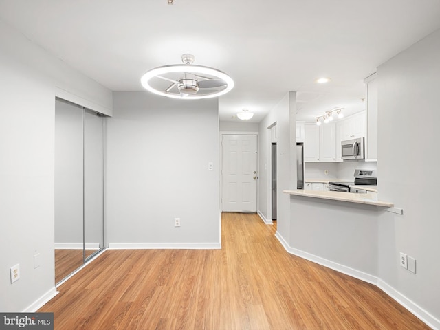 interior space with light wood-type flooring