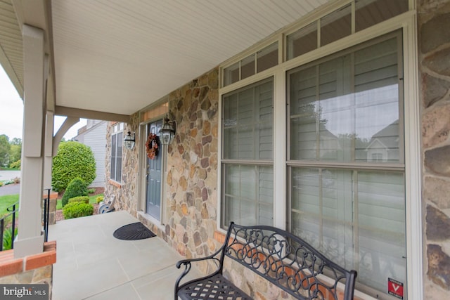 view of patio with covered porch