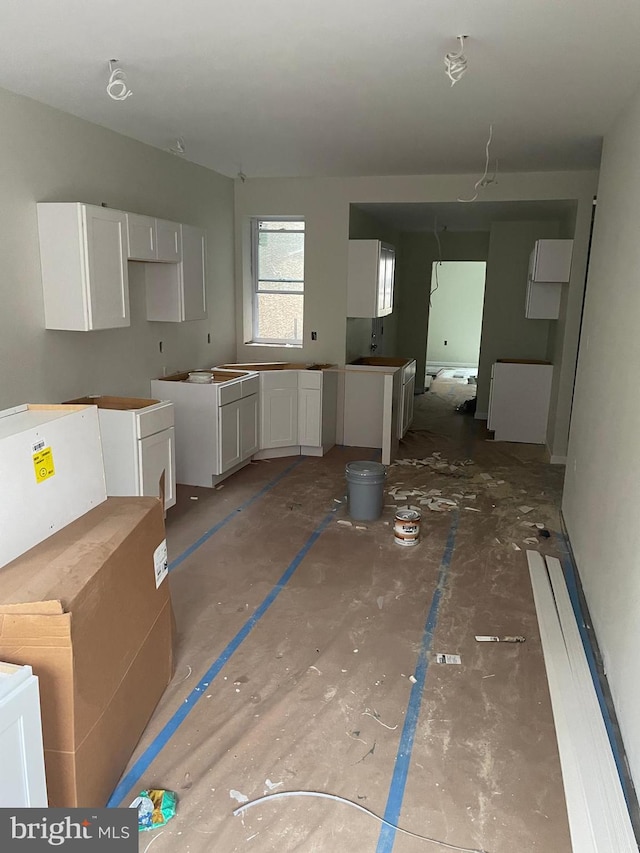 interior space with white cabinets