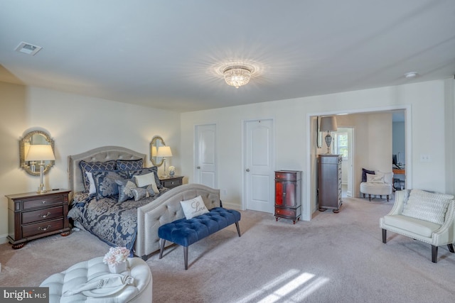 view of carpeted bedroom