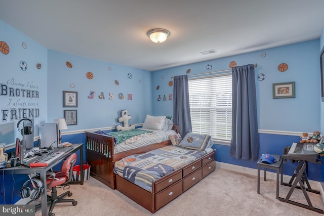 view of carpeted bedroom