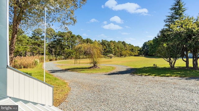 view of property's community featuring a yard