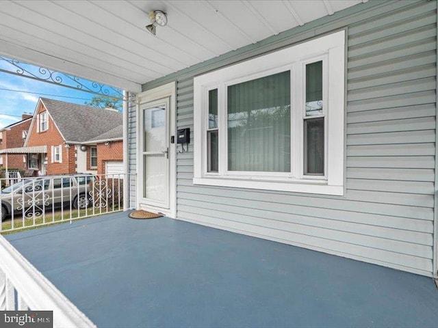 view of patio featuring covered porch