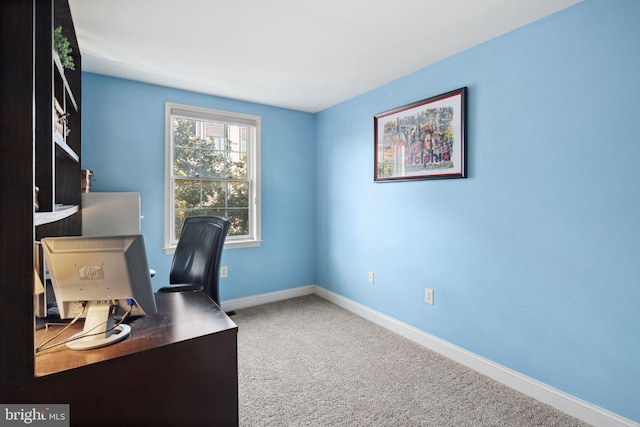 view of carpeted office