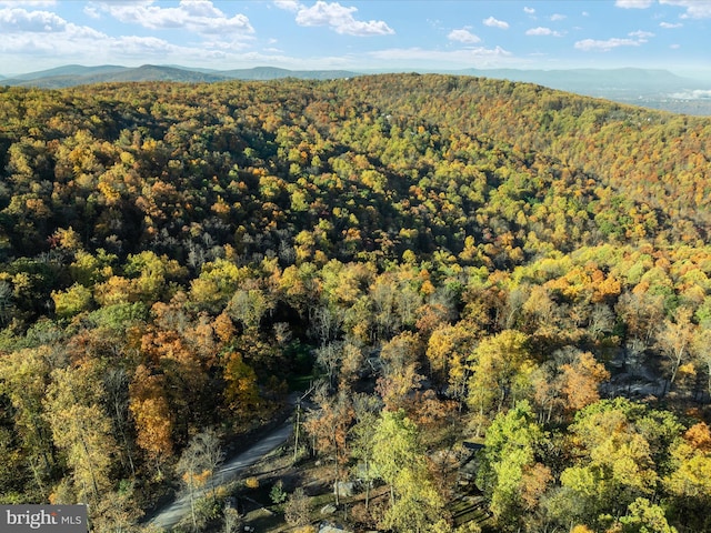 aerial view featuring a mountain view