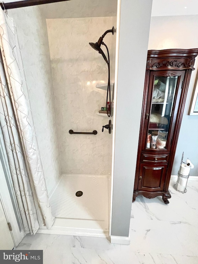 bathroom with walk in shower