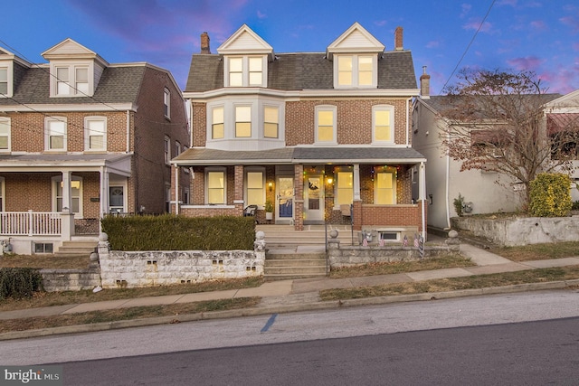 view of front of property with a porch