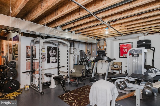 view of workout area