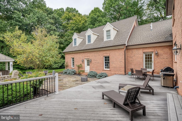 deck with grilling area