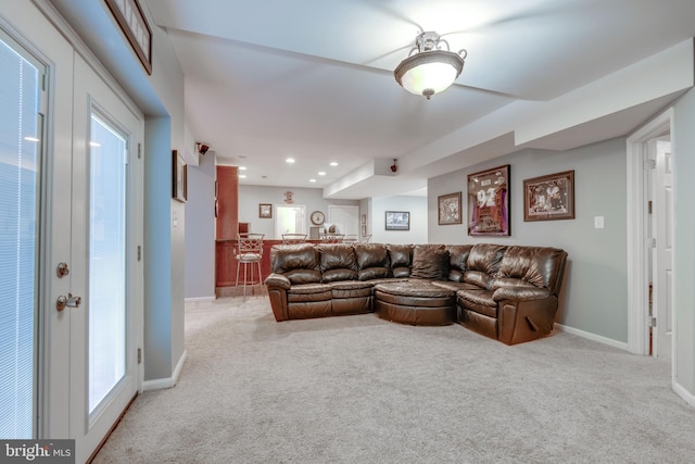 view of carpeted living room