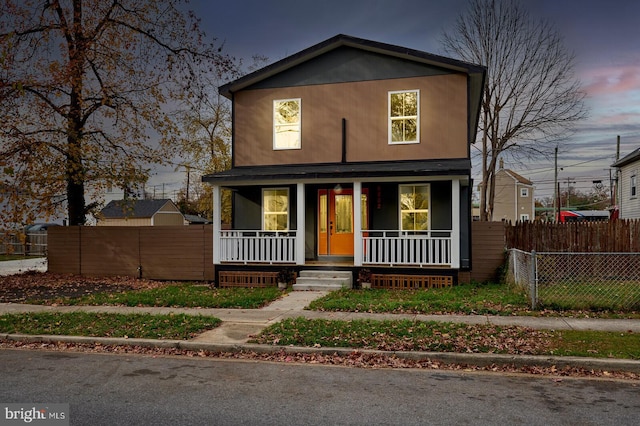 view of front of house featuring a porch