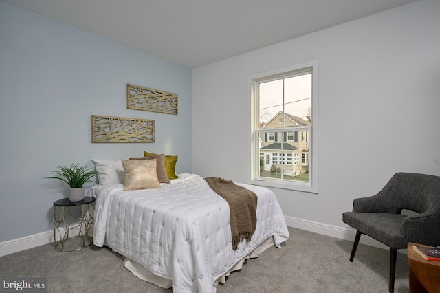 bedroom with carpet floors