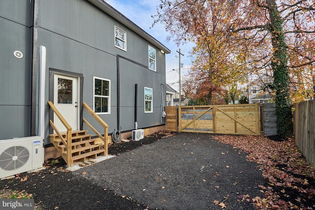 exterior space featuring ac unit