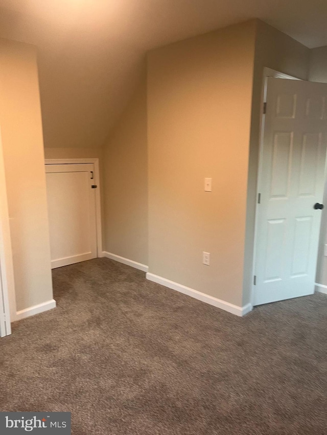 bonus room with carpet and vaulted ceiling