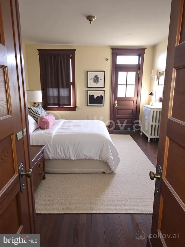 4124 New Hampshire Ave NW, Washington, DC 20011 - bedroom with dark wood-type flooring