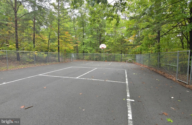 view of basketball court