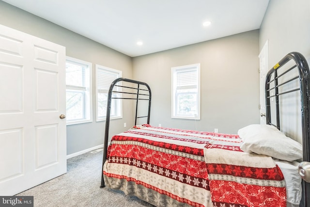 view of carpeted bedroom