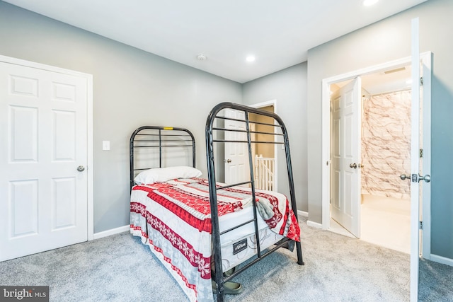 bedroom with carpet floors