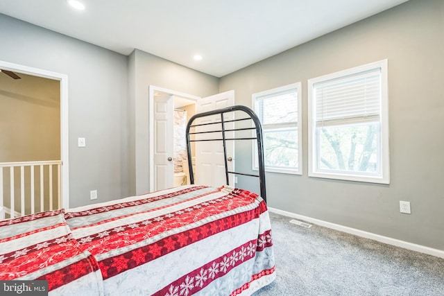 view of carpeted bedroom