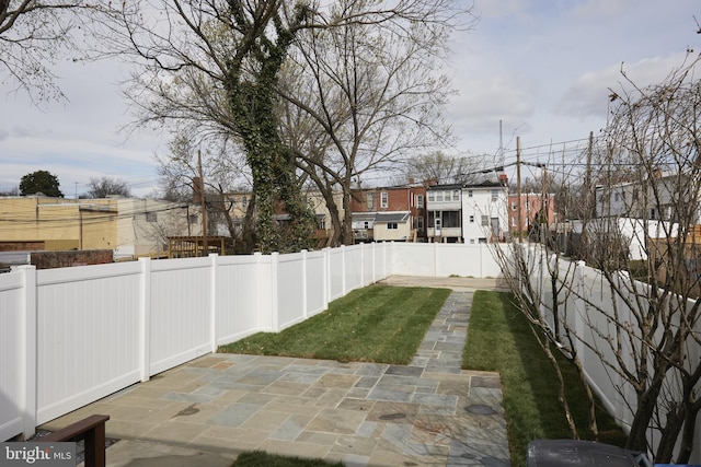 view of yard featuring a patio area