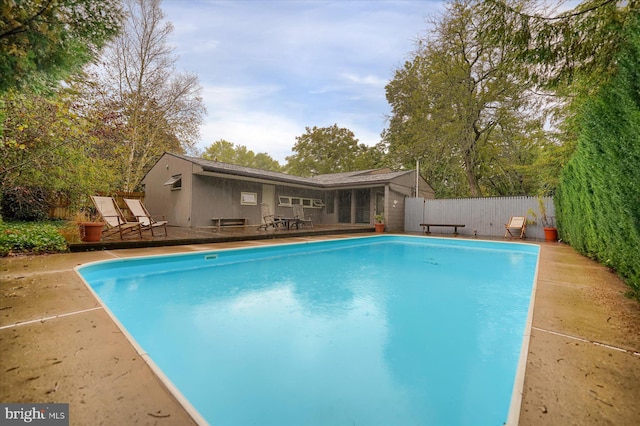 view of pool featuring a patio area