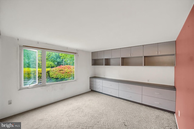 unfurnished bedroom featuring light colored carpet