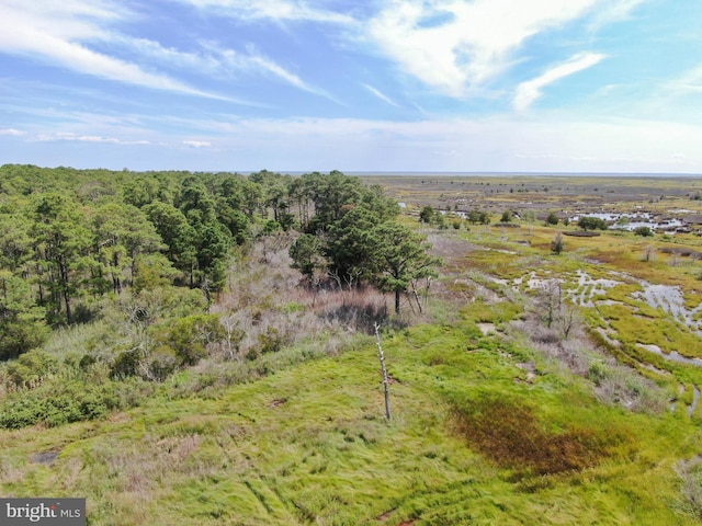 aerial view featuring a rural view