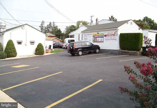 view of uncovered parking lot