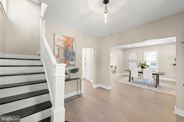 entryway featuring light hardwood / wood-style flooring