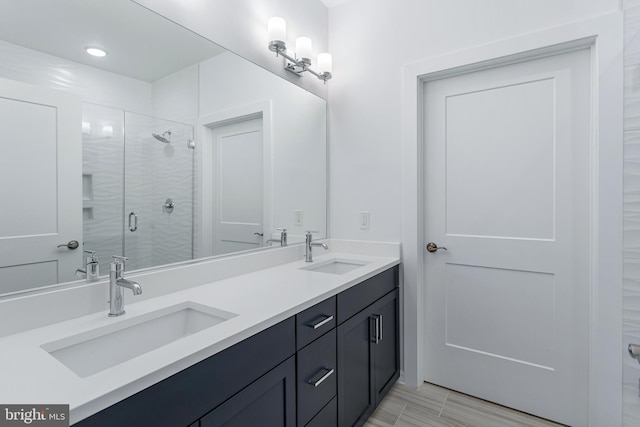 78 Old Mill Bottom Rd N Unit 112, Annapolis, MD 21409 - full bathroom with a sink, double vanity, and a stall shower