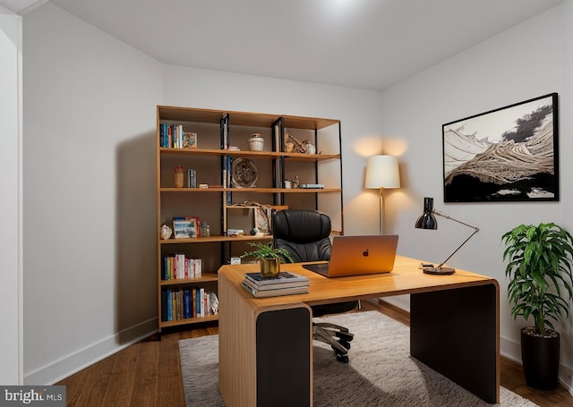 78 Old Mill Bottom Rd N Unit 112, Annapolis, MD 21409 - home office with dark wood finished floors and baseboards