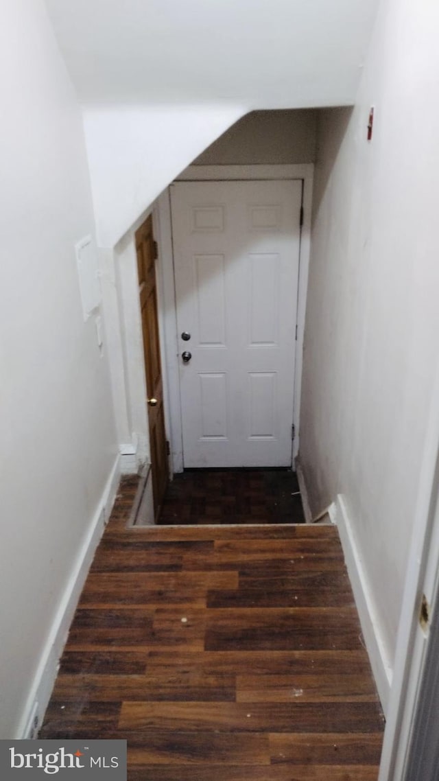 interior space featuring wood-type flooring