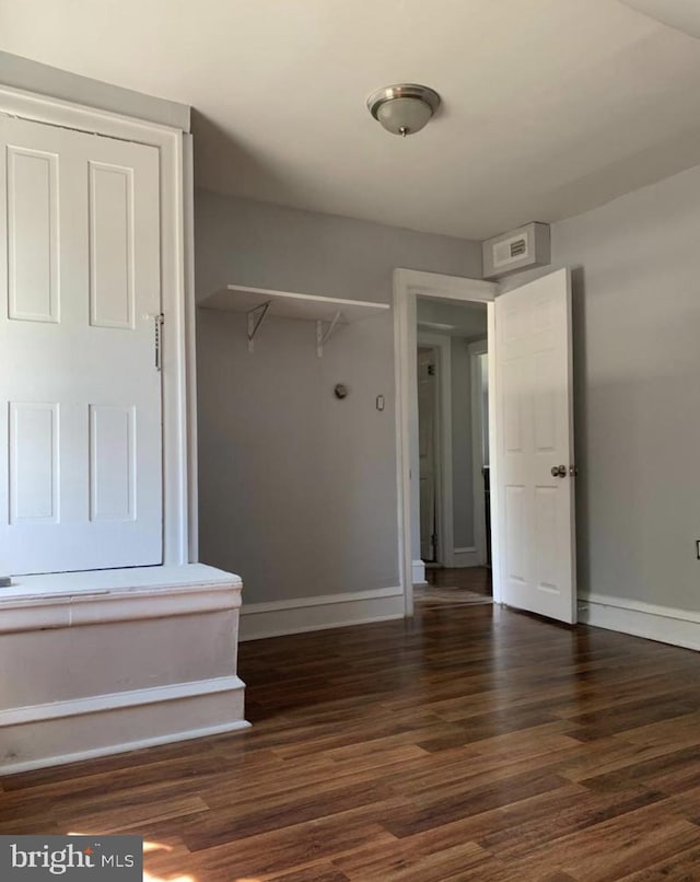 interior space featuring dark hardwood / wood-style floors