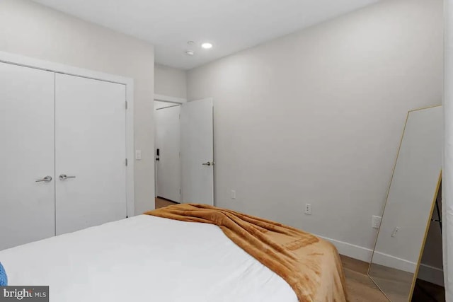 bedroom with a closet