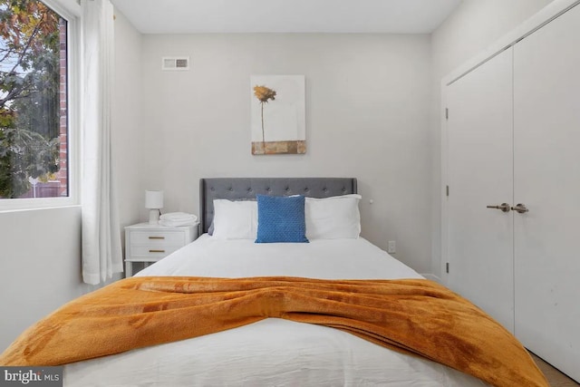 bedroom featuring a closet