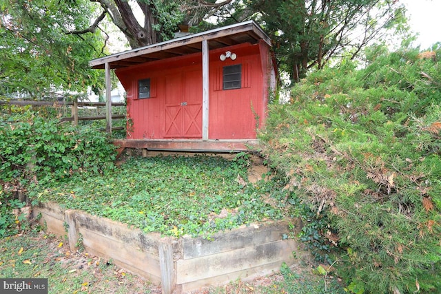 view of outdoor structure