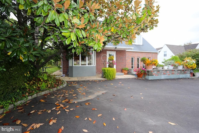 view of front of home with a patio area