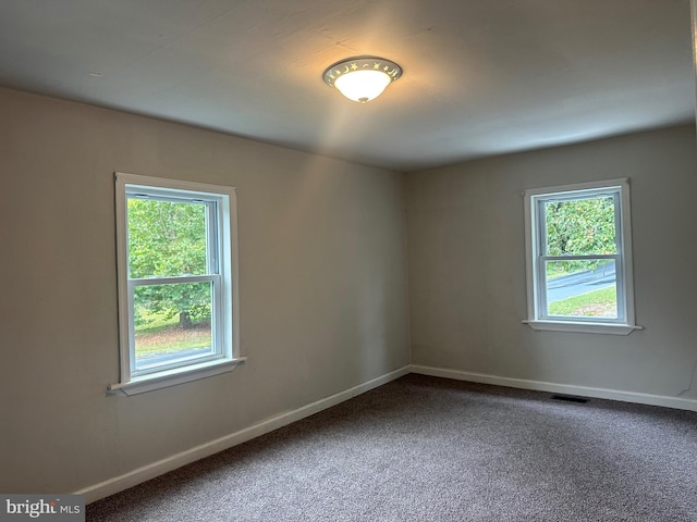 view of carpeted spare room