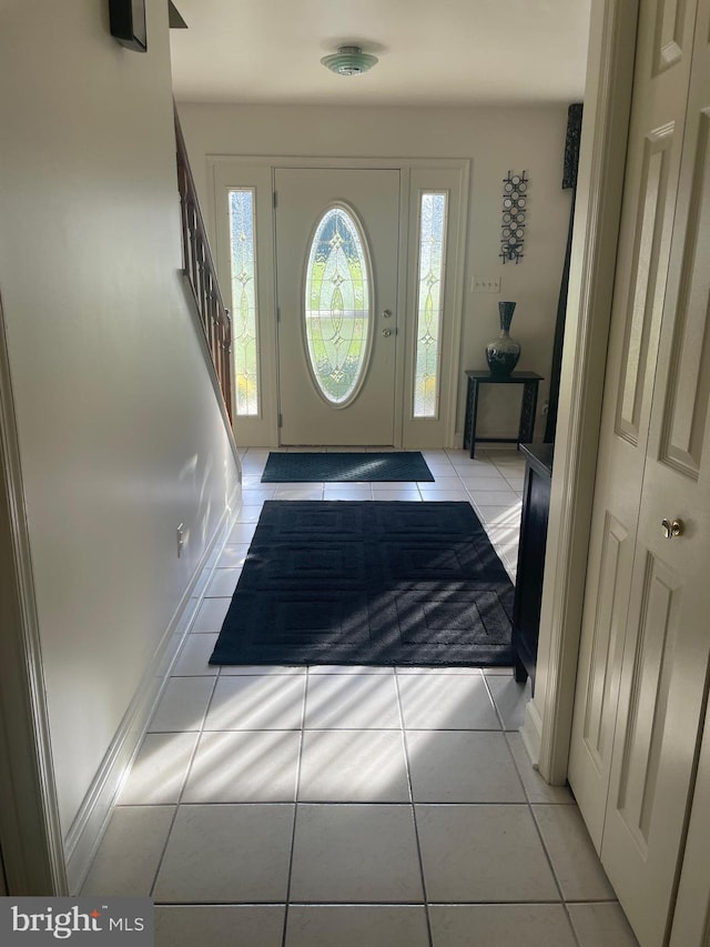 view of tiled entryway