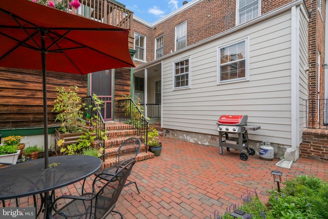 view of patio featuring grilling area