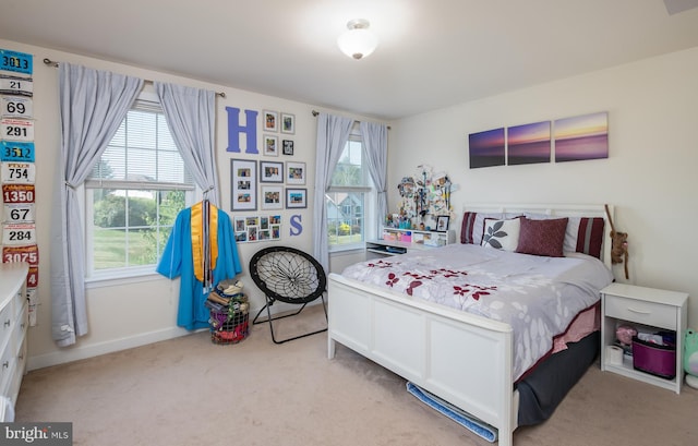 view of carpeted bedroom