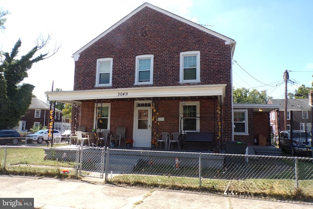 view of front of property with covered porch