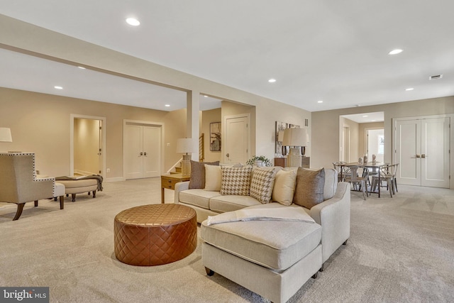 view of carpeted living room