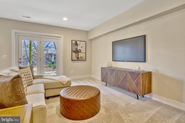 view of carpeted living room