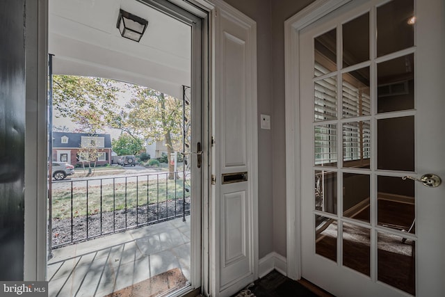 view of doorway to outside