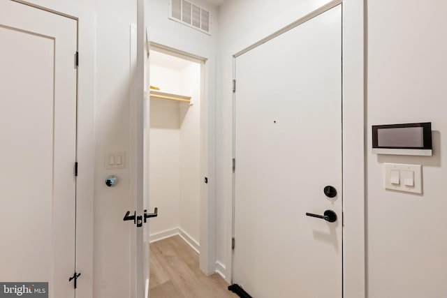 interior space featuring light hardwood / wood-style flooring