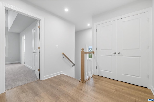 entrance foyer featuring light hardwood / wood-style flooring