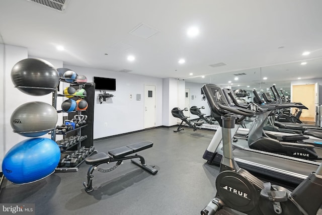 view of exercise room