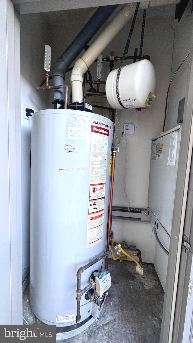 utilities featuring gas water heater