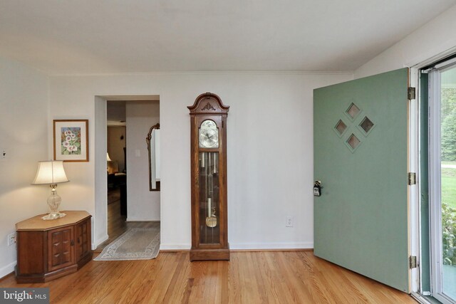 interior space with light wood-type flooring